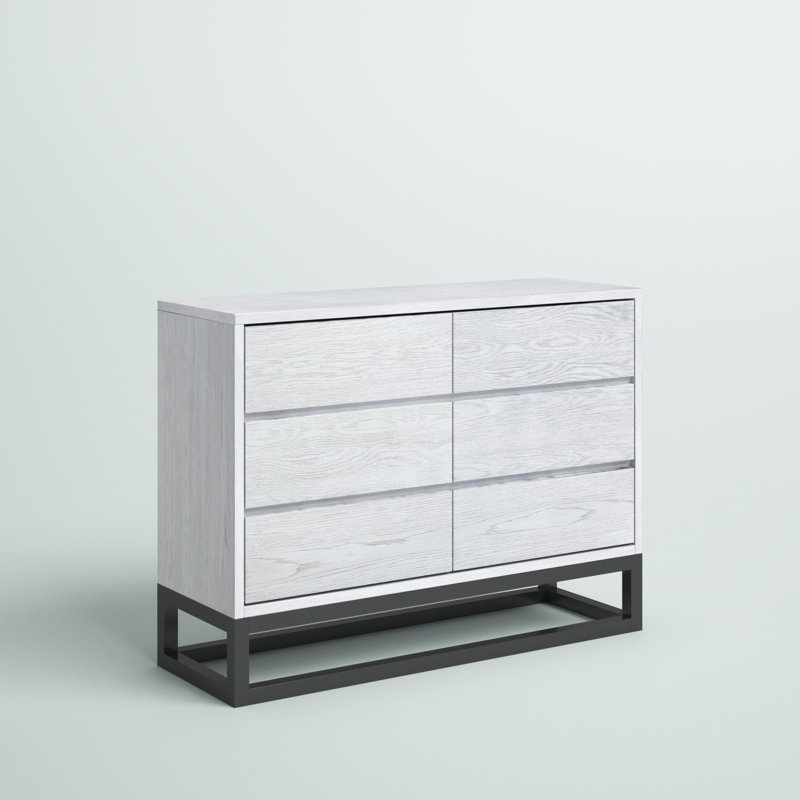 Mercury Row® Joshua 6 Drawer 48" W Double Dresser & Reviews Wayfair